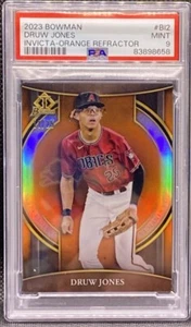 🔥🔥 2023 Bowman Chrome Druw Jones Orange Invicta /25 Diamondbacks PSA 9 🔥🔥 - Picture 1 of 2