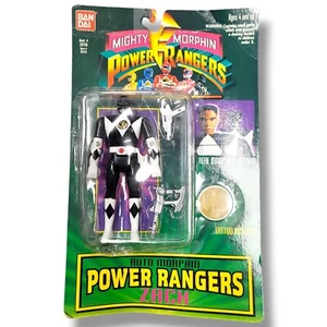 Vintage 1994 Bandai Auto Morphin Power Rangers Zach schwarz Ranger Mokka - Bild 1 von 2