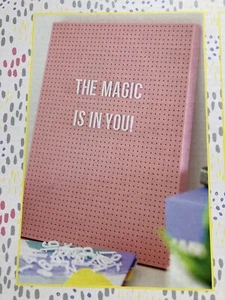 Pink Rectangle Message Peg Board Alphabet Letters New Quotes Event Party Gift - Picture 1 of 10