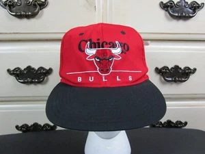 Vintage 90's Chicago Bulls NWT Twins Enterprise Snapback Hat Split Bar Deadstock - Picture 1 of 10