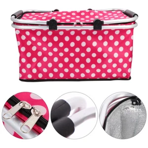 Thermal Food Warmer Cooler Bags Outdoor Cooler Basket Lunch Bag Insulated - Picture 1 of 12