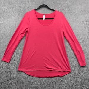 Lularoe Womens T-Shirt Pink Long Sleeve Scoop Neck Pullover Stretch Size S - Picture 1 of 10