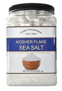 Olde Thompson Kosher Flake Sea Salt 5 lbs (2.27 kg Container) Mild Salt � Tastes - Picture 1 of 7