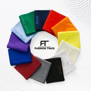 Plain Solid 100% Cotton Fabric Sheeting Craft 58" 147cms Wide 150GSM 20+ Colours - Picture 1 of 120