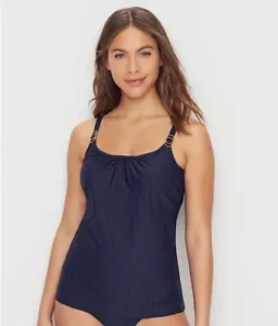Fantasie Long Island Ink Blue Scoop Neck Tankini Top UK 36E - Picture 1 of 2