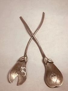 Vintage Mariposa Pear Shaped Salad Servers/Spoon 16" Aluminum 1992 - Picture 1 of 5