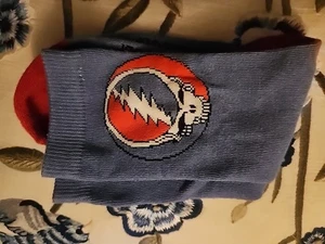 Grateful Dead Crew Socks Lightweight 2018 Blue Red Unisex Collectible For Fans - Picture 1 of 8