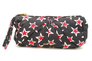 miu miu Clutch Second Bag Nylon Star Motif - Picture 1 of 16