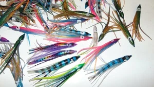 11 Ballyhoo Pin Rig Wire Rigged Hook Hoochie Skirts Mahi Tuna Lure Bait Rigging - Picture 1 of 2