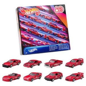 Hot Wheels Mattel 80th Anniversary 8-Car Pearl Red Limited Edition 2025 Preorder - Picture 1 of 7