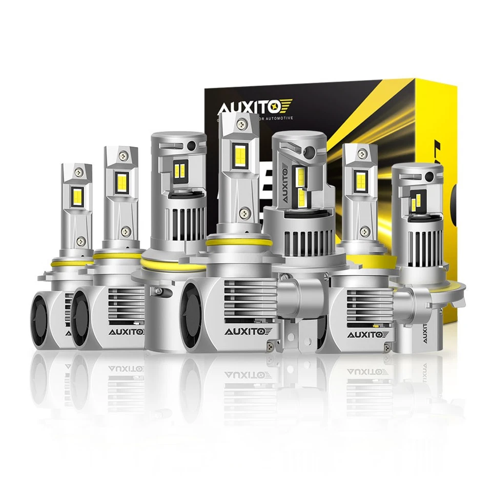 9004 Headlight AUXITO HB1 High Beam LED Low for Ram Bulbs Dodge 2500 1500 3 - Image 1 of 1