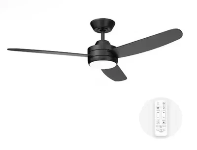 Orein Joy 54 in. Integrated LED Matte Black Ceiling Fan - Image 1 of 4