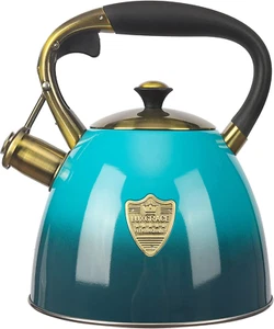 Tea Kettle -2.9 Quart Tea Kettles Stovetop Whistling Teapot Stainless Steel Tea - Picture 1 of 12