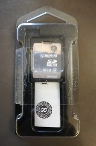 Kingston 8GB Secure Digital HC Memory Card Camera Camcorder Sealed w/ Inserts - Picture 1 of 4