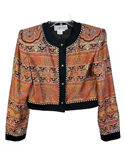 Carlisle Giacca Donna 10 Nero Toni Terra Cotone Leggero Designer Carriera - Foto 1 di 11
