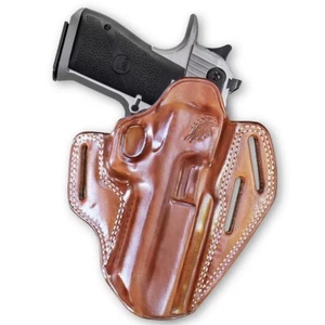 Leather Pancake Holster Fits, Magnum Research Desert Eagle L5 5" Barrel #1593# - Picture 1 of 9