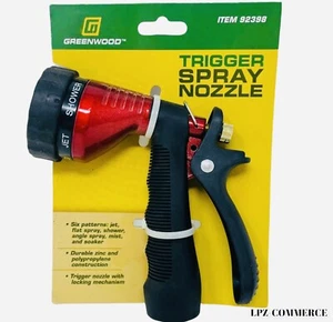 Water Spray Garden Hose Trigger Nozzle Six Patterns For Washing Cleaning Tool - Picture 1 of 2