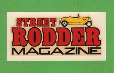 VINTAGE ORIGINAL 1972 "STREET RODDER MAGAZINE" PLACENTIA CALIFORNIA WATER DECAL - Image 1 of 2