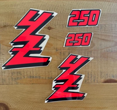 YAMAHA YZ 250 YZ250 CUBIERTAS DE RADIADOR CALCOMANÍAS PEGATINAS GRÁFICAS 1989 1990 1991 NUEVO Foto 1 de 4