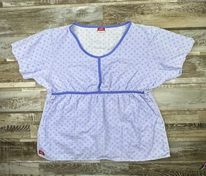 Women's Dickies scrub top XL purple short sleeve Nurse Medical - Picture 1 of 6