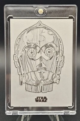 2024 Topps Star Wars Galaxy C-3PO Sketch 1/1 Artist Dan Cooney - Image 1 of 3