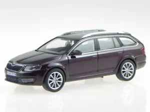 SKODA OCTAVIA 3 2012 TYP 5E COMBI ROSSO BRUNELLO METAL ABREX 143AB027JB 1/43 - Foto 1 di 3