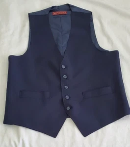 Vintage Levi's Menswear Dress Vest Mens Medium Sportswear Navy Waistcoat Vest - Picture 1 of 9