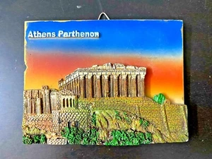 Vintage Souvenirs Athens Parthenon 3D Masterpiece Marble Fine Detail Frame Deco - Picture 1 of 3