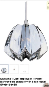 ET2 Minx 1 Light Pendant Mirrored Chrome EP96013-56SN Blossom - Picture 1 of 7