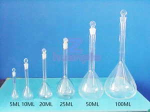 5-100ML Borosilicate Glass Volumetric Flask with Stopper NEW - Picture 1 of 1