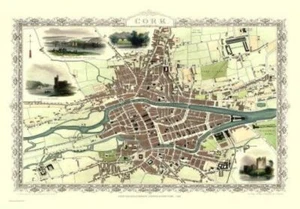 Corcho 1851 Mapa John Tallis 1000 Rompecabezas de Piezas 690mm x 480mm ( JG ) - Imagen 1 de 1