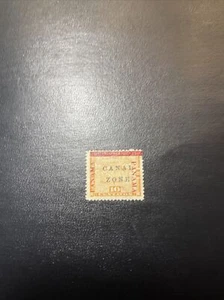 US Stamp Canal Zone#13-Panama Touching Left Bar MH NG Scv$200 - Picture 1 of 2