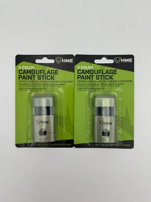 HME Camo Face Paint Stick Black/Brown/Dark Green HME-CMOFPDS - Lot Of 2 - Image 1 of 2