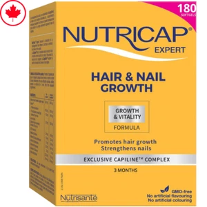 Nutricap Expert Hair & Nail Growth 180 Softgels - 3 Month Supply - Picture 1 of 2