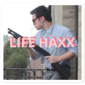 BRANDNEU - Filthy Frank Life Hacks Haxx Shotgun Pink Guy lustige Qualitätsaufkleber - Bild 1 von 12