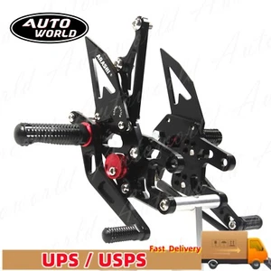 Reposapiés de carreras reposapiés aptos para Kawasaki Ninja ZX10R ZX1000 2004 2005 EE. UU. - Imagen 1 de 16