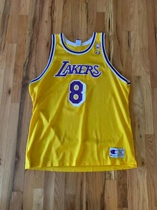Vintage 90s Kobe Bryant Rookie Jersey – Champion Lakers #8 (Size 52 – XL/XXL) - Picture 1 of 7