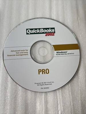 QuickBooks Pro 2002 CD, Key Code, User Guide, Catalogue, Original Box - Image 1 of 4