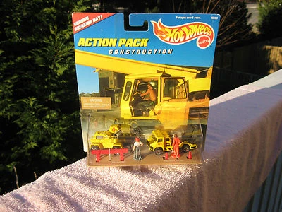  Paquete de acción Hot Wheels construcción-día de ruptura de tierra ~ ¡Nuevo y sellado de fábrica! Foto 1 de 4