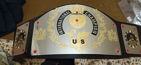 AWA INTERNATIONAL CHAMPION BELT 4MM BRASS PLATED Cover