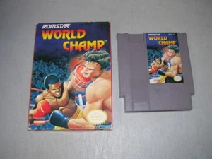 Juego y caja WORLD CHAMP (clásica Nintendo NES), sin manual - Imagen 1 de 2