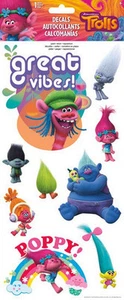 PELÍCULA TROLLS pegatinas de pared 9 calcomanías decoración habitación Amapola Rama Bergens Creek muñecas - Imagen 1 de 1