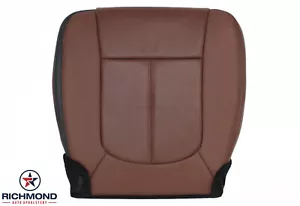 2013-2016 Ford F250 Platinum -Driver Side Bottom Leather Seat Cover Pecan Brown - Picture 1 of 12