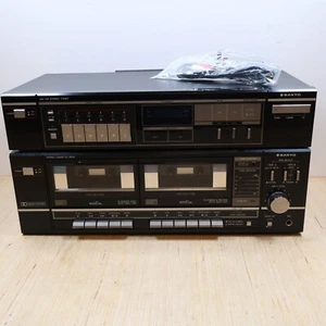 Sanyo RD W660 Dual Stereo Cassette Deck AND JT660 AM/FM Stereo Tuner - TESTED - Picture 1 of 9