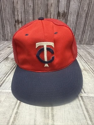 Vintage Minnesota Twins Mesh Trucker Snapback Hat by Sports Specialties Cap 90s - Image 1 of 4