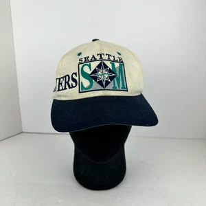 Vintage Seattle Mariners The Game Vintage 90s Hat Snapback Cab MLB White - Foto 1 di 13