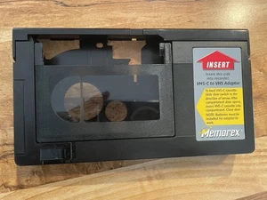 MEMOREX VHS C TO  VHS CASSETTE  Motorized ADAPTER TAPE PLAYBACK  JAPAN VMQ - Picture 1 of 4