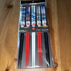 New Authentic Japanese IRODORI Chopsticks 5 Pairs Purchased In Japan. - Picture 1 of 4