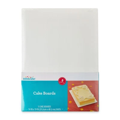 14" x 19" White Paper Cake Boards, 5 Count - Image 1 of 3