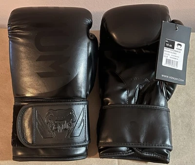 Guantes de Boxeo Venum Challenger 2.0 - Negros - Talla 14 OZ - Nuevos con Etiquetas Foto 1 de 4